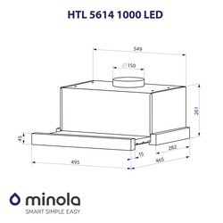 Вытяжки Minola HTL 5614 BLF 1000 LED