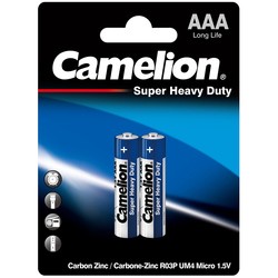 Аккумуляторы и батарейки Camelion Super Heavy Duty 2xAAA Blue