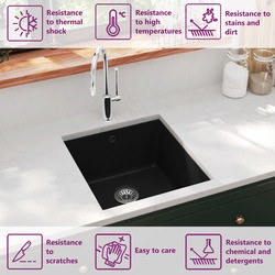 Кухонные мойки VidaXL Kitchen Sink 42x46 144868 (серый)