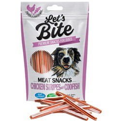 Корм для собак Brit Lets Bite Meat Snacks Chicken Stripes with Codfish 8 pcs