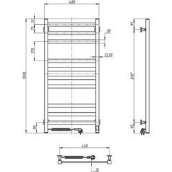 Полотенцесушители Navin Avangard E L Sensor 480x1000 12-028153-4810