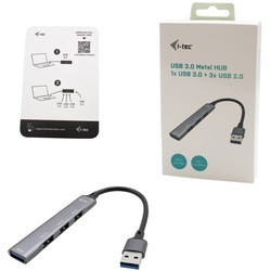Картридеры и USB-хабы i-Tec USB 3.0 Metal HUB 1x USB 3.0 + 3x USB 2.0