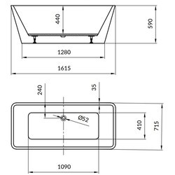 Ванны Cersanit Crea 162x72 S301-299