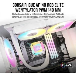 Системы охлаждения Corsair iCUE AF140 RGB ELITE White Single Pack