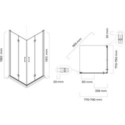 Душевые кабины Oltens Byske 80x80 20001100