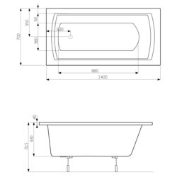 Ванны Roca Linea 160x70 A24T022000