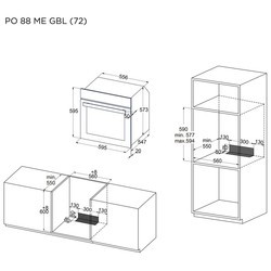 Духовые шкафы Pyramida PO 88 ME GBL 72