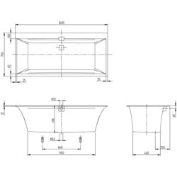 Ванны Villeroy &amp; Boch Squaro Edge 12 160x75 UBQ160SQE2DV-01