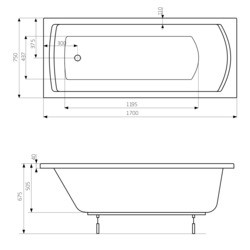 Ванны Roca Linea 150x70 A24T016000