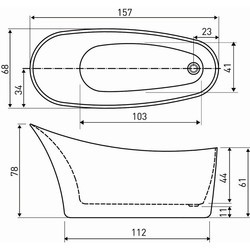 Ванны Novoterm Kerra Maya 157x68