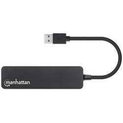 Картридеры и USB-хабы MANHATTAN 3-Port USB 3.0 Type-A Hub with Card Reader