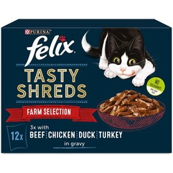 Корм для кошек Felix Tasty Shreds Farm Selection in Gravy 12 pcs