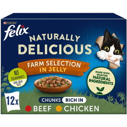 Корм для кошек Felix Naturally Delicious Farm Selection in Jelly 12 pcs