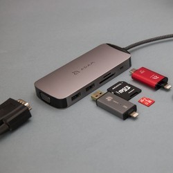 Картридеры и USB-хабы ADAM Elements CASA HUB X USB-C 3.1 10-in-1 Port Hub