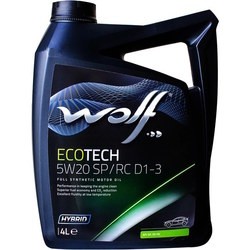 Моторные масла WOLF Ecotech 5W-20 SP/RC D1-3 4L