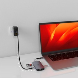Картридеры и USB-хабы Unitek uHUB N9+ 9-in-1 USB-C Ethernet Hub with HDMI, 100W Power Delivery and Dual Card Reader