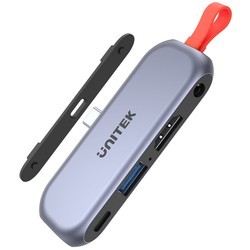 Картридеры и USB-хабы Unitek uHUB Q4 Lite 4-in-1 USB-C Hub for iPad Pro and Air with HDMI and 100W Power Delivery