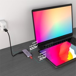 Картридеры и USB-хабы Unitek uHUB Q4 Lite 4-in-1 USB-C Hub for iPad Pro and Air with HDMI and 100W Power Delivery