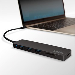 Картридеры и USB-хабы LogiLink Ultra-Slim USB-C Hub + Card Reader