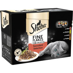 Корм для кошек Sheba Fine Flakes Succulent Collection in Jelly 48 pcs