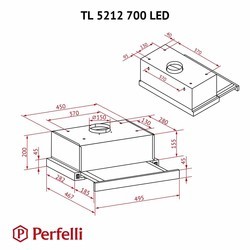 Вытяжки Perfelli TL 5212 BL 700 LED