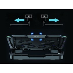 Подставки для ноутбуков Conceptronic THYIA01B ERGO 6-Fan Gaming Laptop Cooling Pad with Mobile Holder, RGB