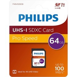 Карты памяти Philips SDXC Class 10 UHS-I U3 64Gb