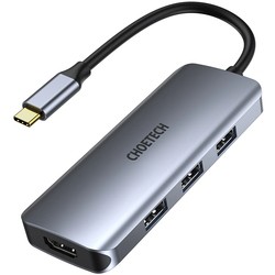 Картридеры и USB-хабы Choetech 7-In-1 USB-C HDMI Adapter
