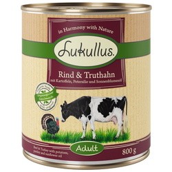 Корм для собак Lukullus Adult Wet Food Beef/Turkey 800 g 12 pcs