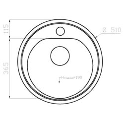 Кухонная мойка Polygran F-08 (черный)