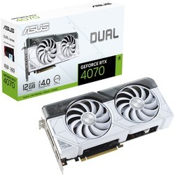 Видеокарты Asus GeForce RTX 4070 Dual White OC 12GB GDDR6X