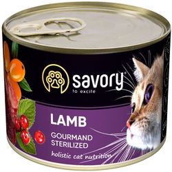 Корм для кошек Savory Cat Sterilised Lamb Pate 200 g