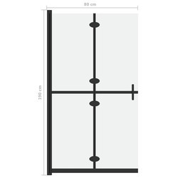 Душевые кабины VidaXL Foldable Walk-in Shower Wall 80 151181