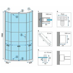 Душевые кабины REA Hex 80x80 REA-K8969