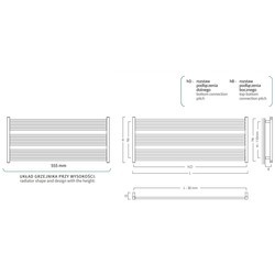 Полотенцесушители Instal Projekt Stick Level 800x555 STIL-80/60ZN