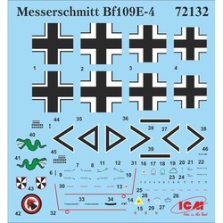 Сборные модели (моделирование) ICM Messerschmitt Bf 109E-4 (1:72)