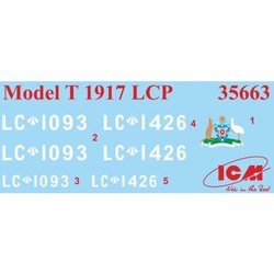 Сборные модели (моделирование) ICM Model T 1917 LCP with Vickers MG (1:35)