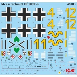 Сборные модели (моделирование) ICM Bf 109F-4 with German Ground Personnel (1:48)
