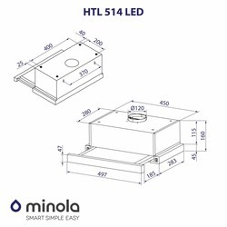 Вытяжки Minola HTL 514 BL LED