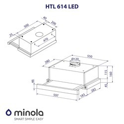 Вытяжки Minola HTL 614 BL LED