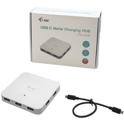 Картридеры и USB-хабы i-Tec USB-C Metal Charging HUB 7x USB 3.0 + Power Delivery 60W