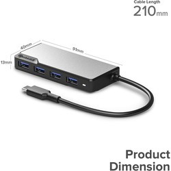 Картридеры и USB-хабы ALOGIC USB-C Fusion SWIFT 4-in-1 Hub