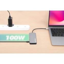 Картридеры и USB-хабы MANHATTAN USB-C 8-in-1 Docking Station with Power Delivery