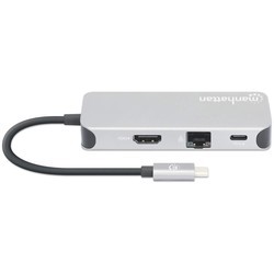 Картридеры и USB-хабы MANHATTAN USB-C 8-in-1 Docking Station with Power Delivery
