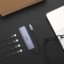 Картридеры и USB-хабы Unitek uHUB Q4 Next 4 Ports USB-C Hub