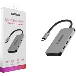 Картридеры и USB-хабы Sitecom USB-C Hub 4 Port CN-386