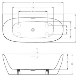 Ванны RIHO Omega 170x80&nbsp;см усиление