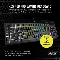 Клавиатуры Corsair K55 RGB PRO + Harpoon RGB PRO