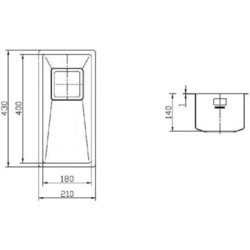 Кухонные мойки Rangemaster Atlantic Kube KUB18 210х430