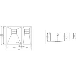 Кухонные мойки Rangemaster Atlantic Kube KUB3418R 580x430